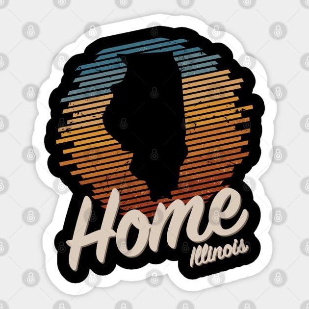 Vintage Illinois Home Sticker by Ostakos